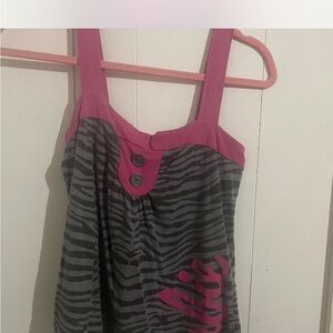Stylish Pink and Gray Camisole Top